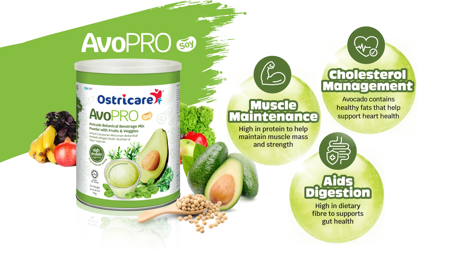 AvoPRO Soy Muscle Maintenance Cholesterol Management Aids Digestion