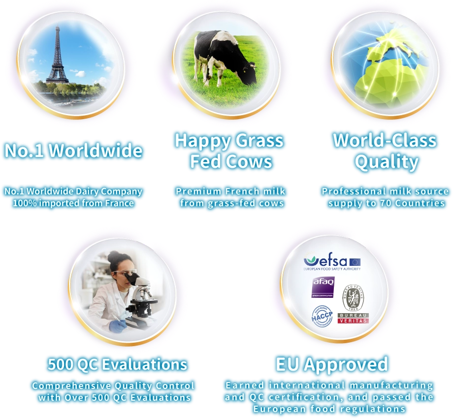 來自法國第一大乳品廠歐盟認證、安心首選